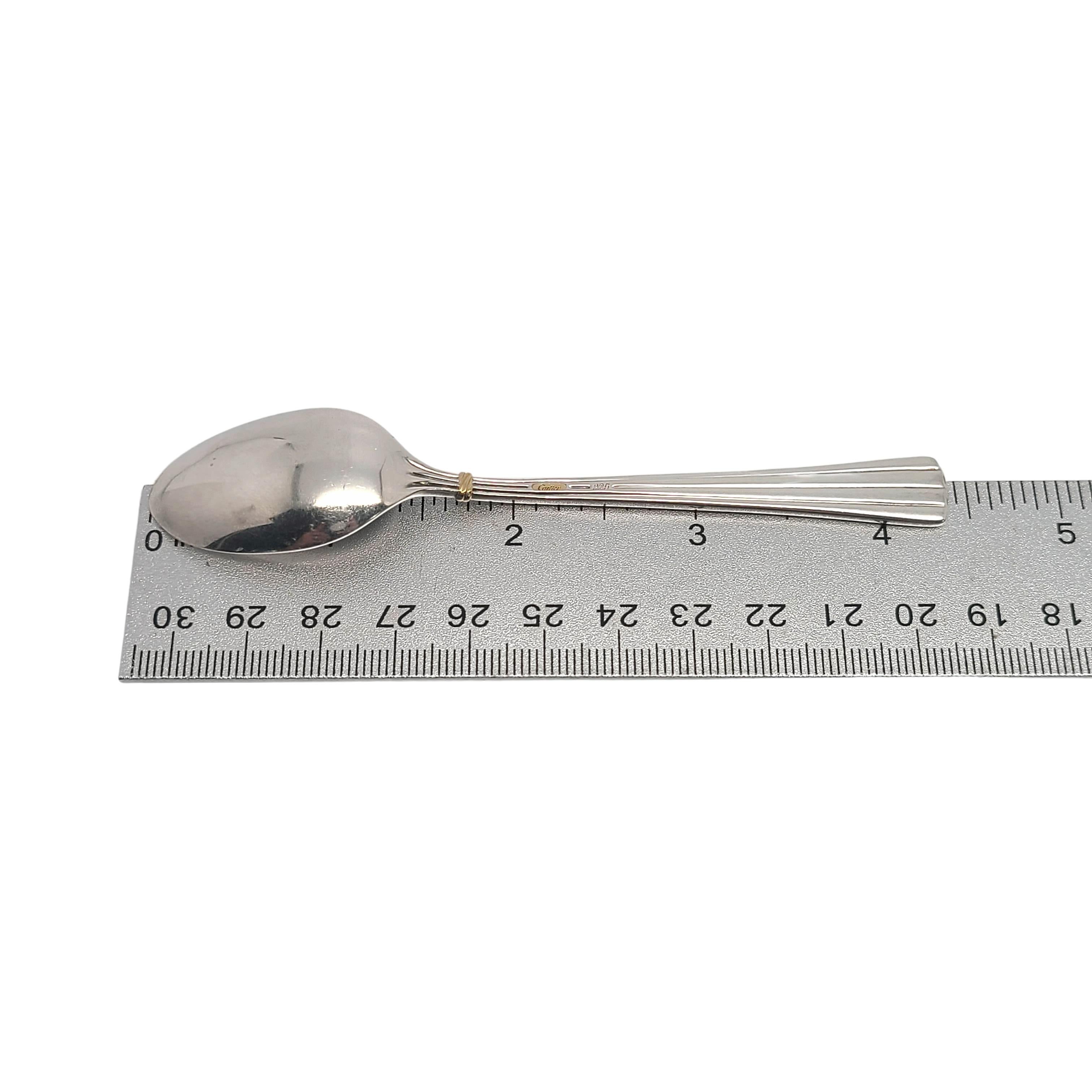 Cartier Des Must Sterling Silver Gold Accent Demitasse Spoon 3