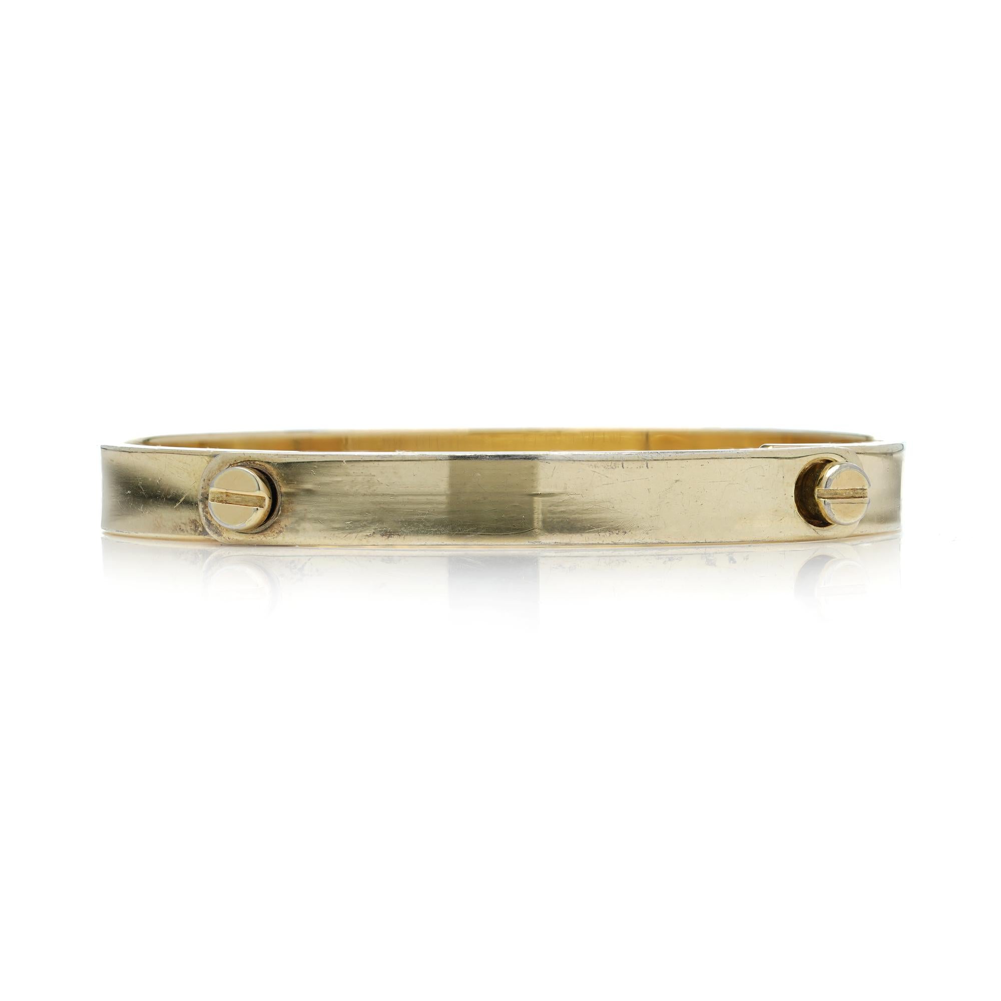 charles revson 1970 aldo cipullo love bracelet gold electroplate
