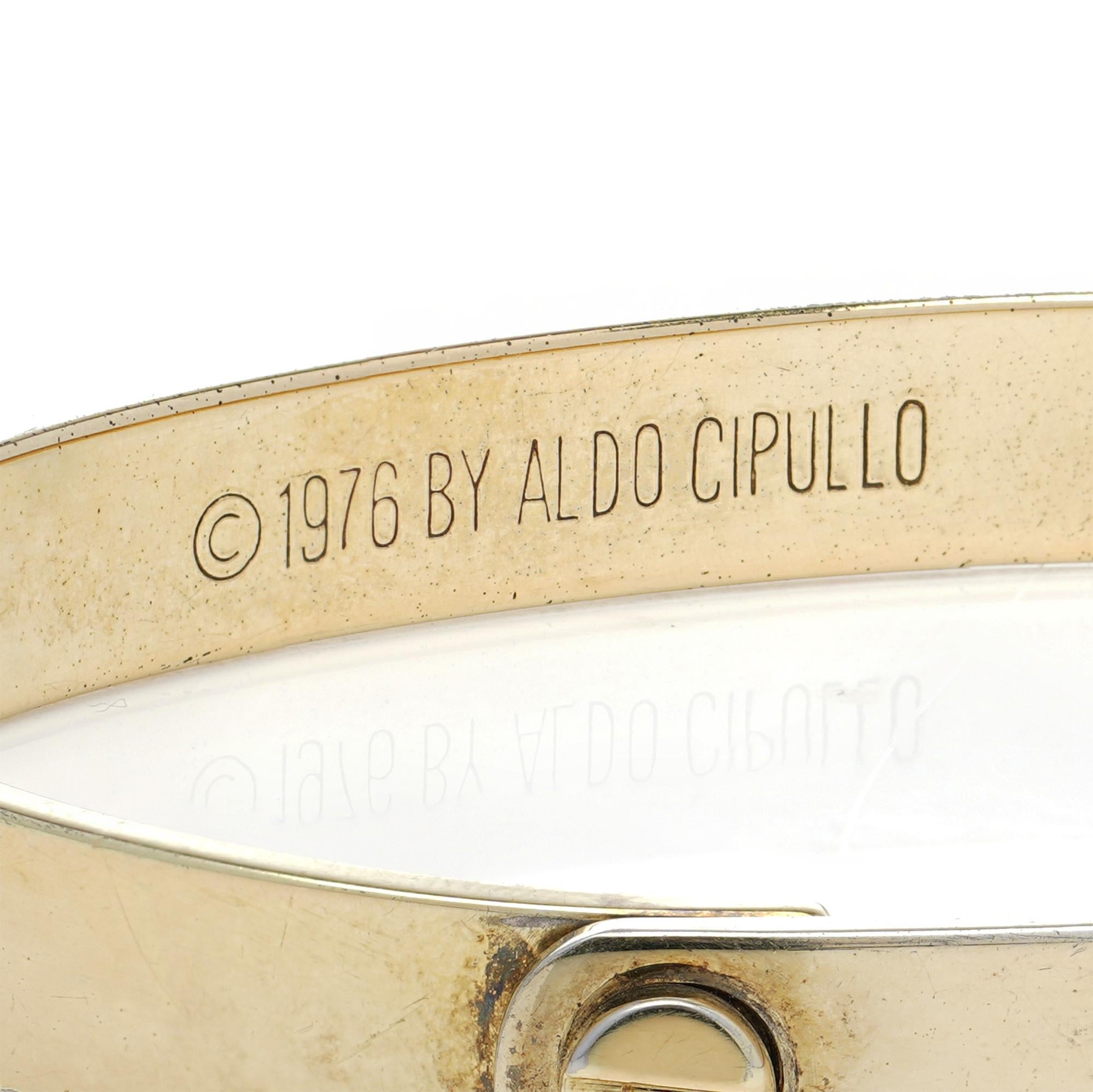 Women's or Men's Cartier Designer Aldo Cipullo, 18k Gold Plated 