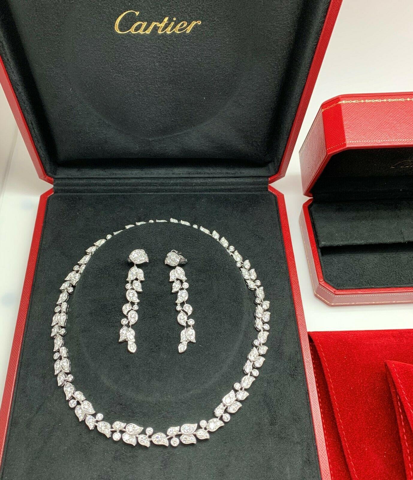 cartier necklace and earring set
