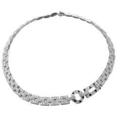 Cartier Designer "Maillon Panther" Panthere Onyx Diamond 18 Karat Gold Necklace