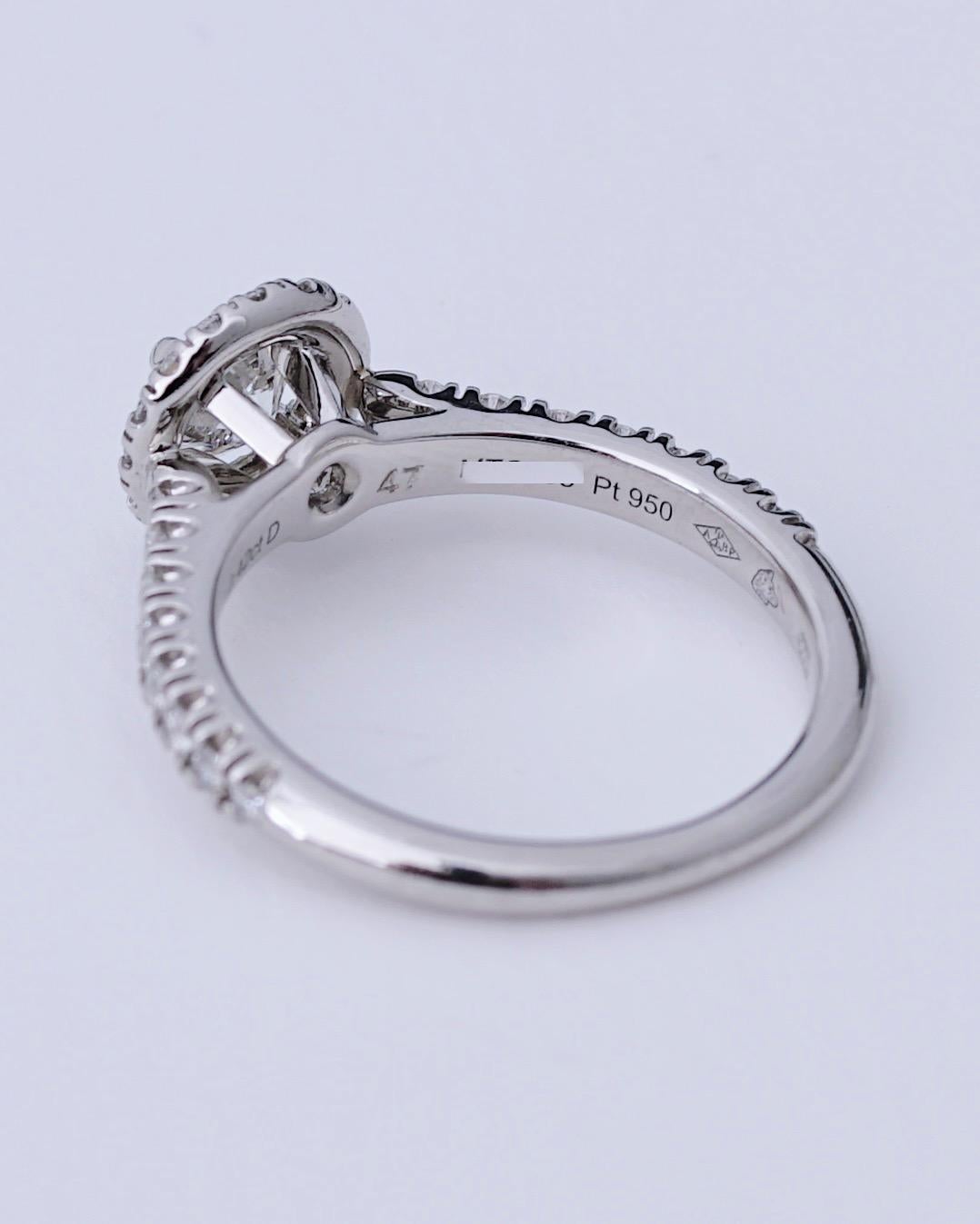 Cartier, Anillo de diamantes Desitnee Solitario talla redonda GIA 0,42 quilates G/VS1 2