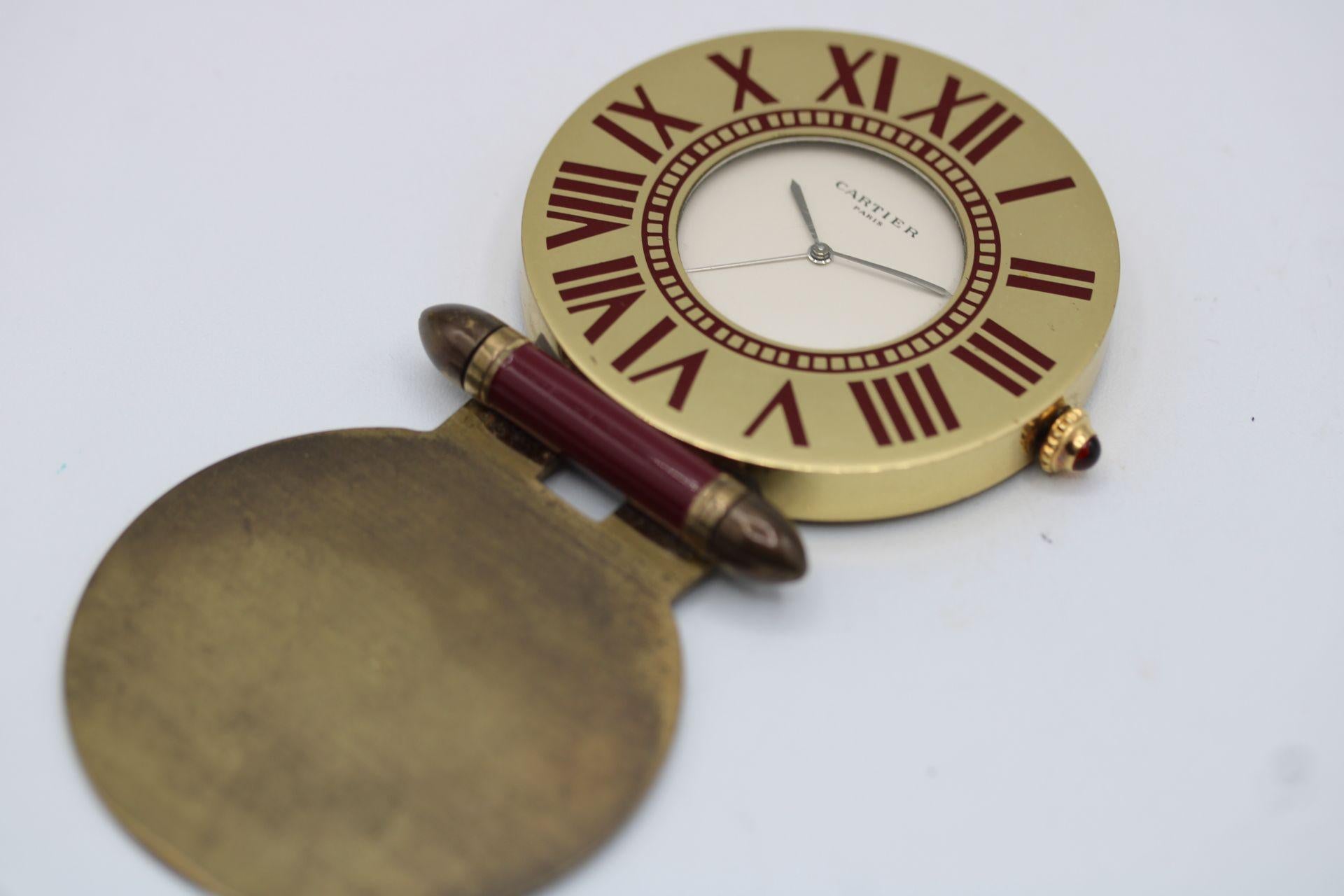 Horloge de bureau / de voyage Cartier 1980 1
