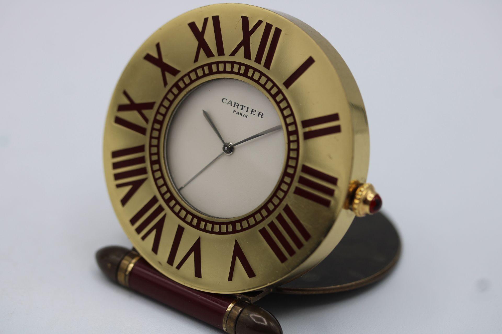 Horloge de bureau / de voyage Cartier 1980 3