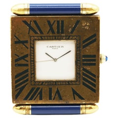 Horloge de bureau et de voyage Cartier  Cathay Pacific Pilot Edition  1980s