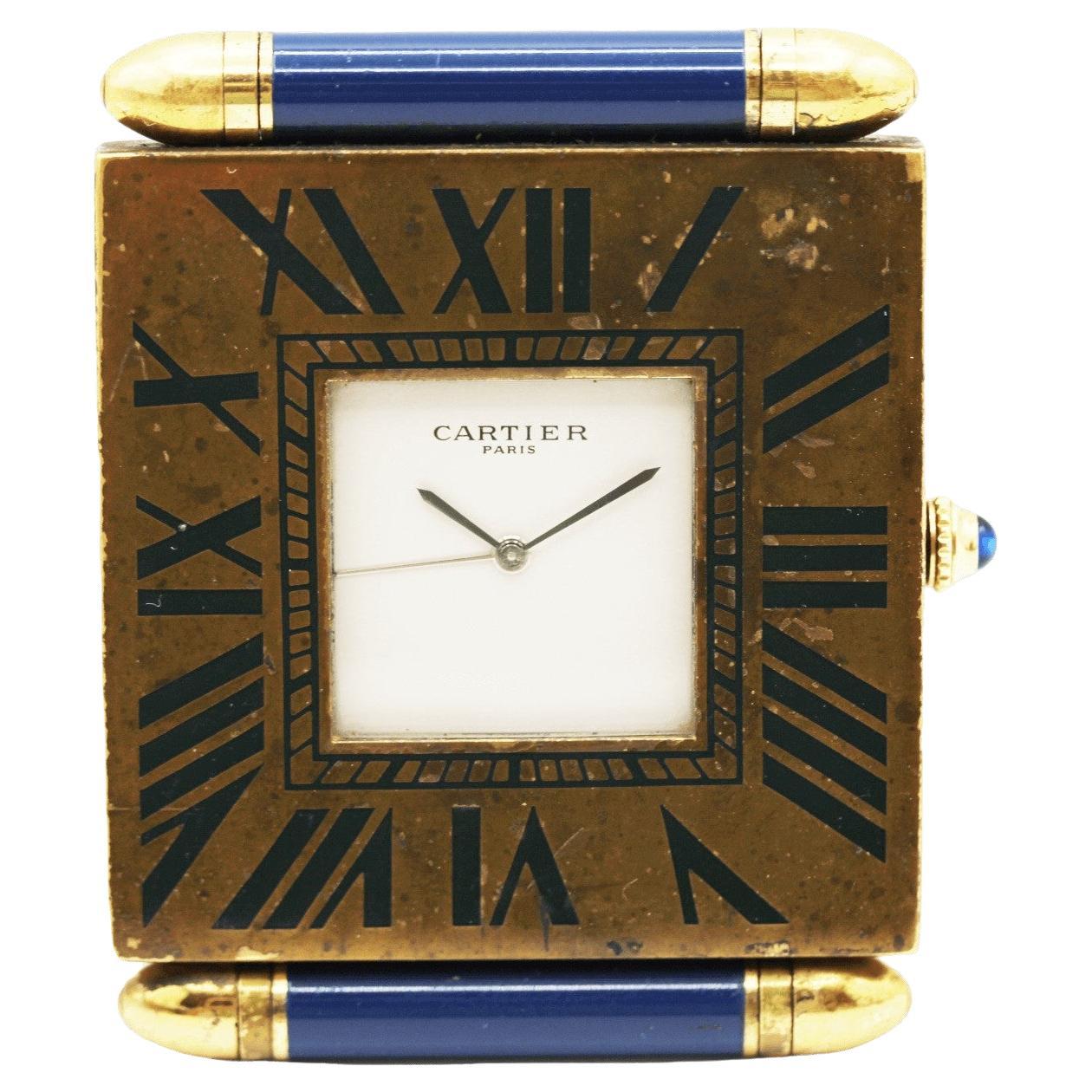 Cartier Desk & Travel Clock – Cathay Pacific Pilot Edition – 1980s