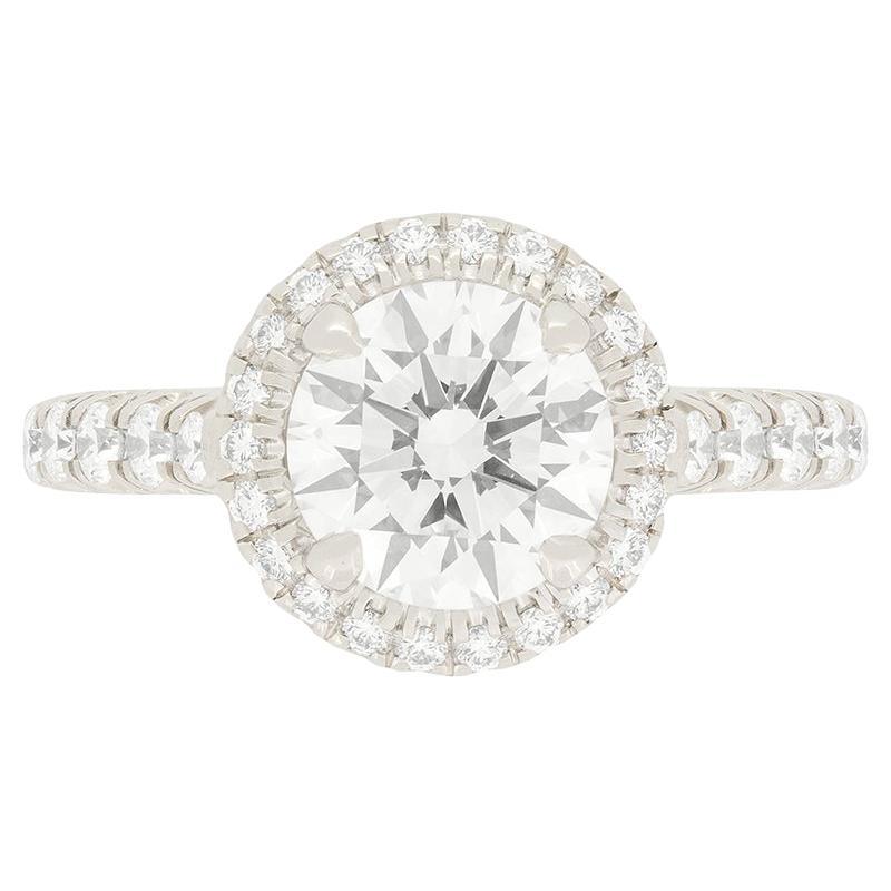 Cartier "Destinée" Anello con diamante aureolato da 1,44 carati