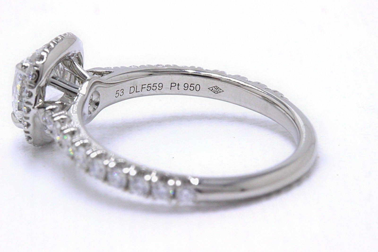 Cushion Cut Cartier Destinee 1.59 Carat Platinum Diamond Engagement Ring