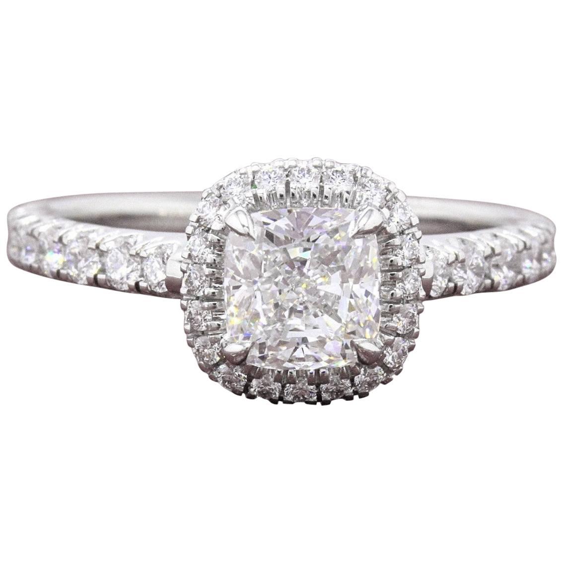 Cartier Destinee 1.59 Carat Platinum Diamond Engagement Ring at 1stDibs