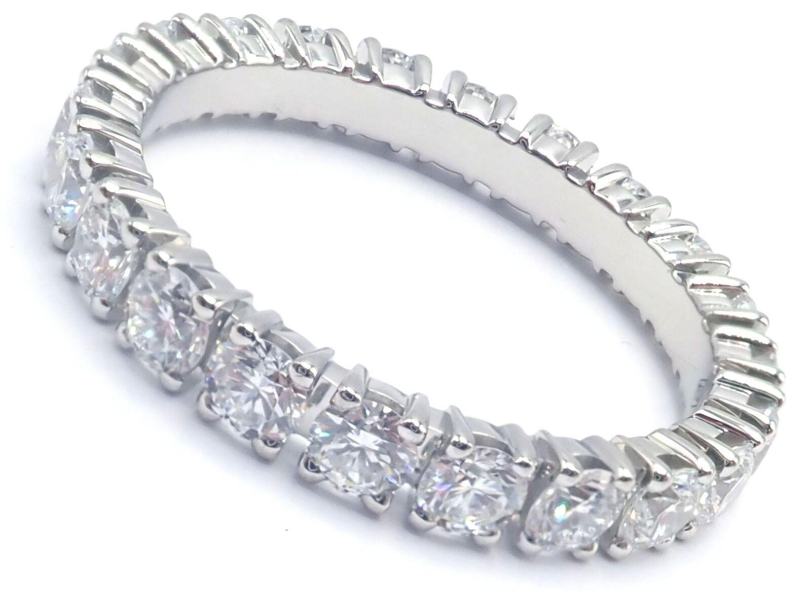 Brilliant Cut Cartier Destinee Full Diamond Platinum Eternity Wedding Band Ring
