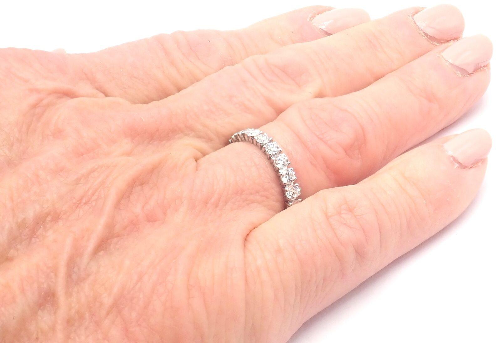 Cartier Destinee Full Diamond Platinum Eternity Wedding Band Ring 3