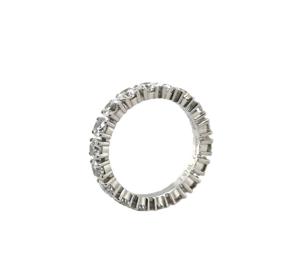 Moderne Cartier Destinee Alliance d'éternité en platine avec diamants de 2,97 carats, taille 52 en vente