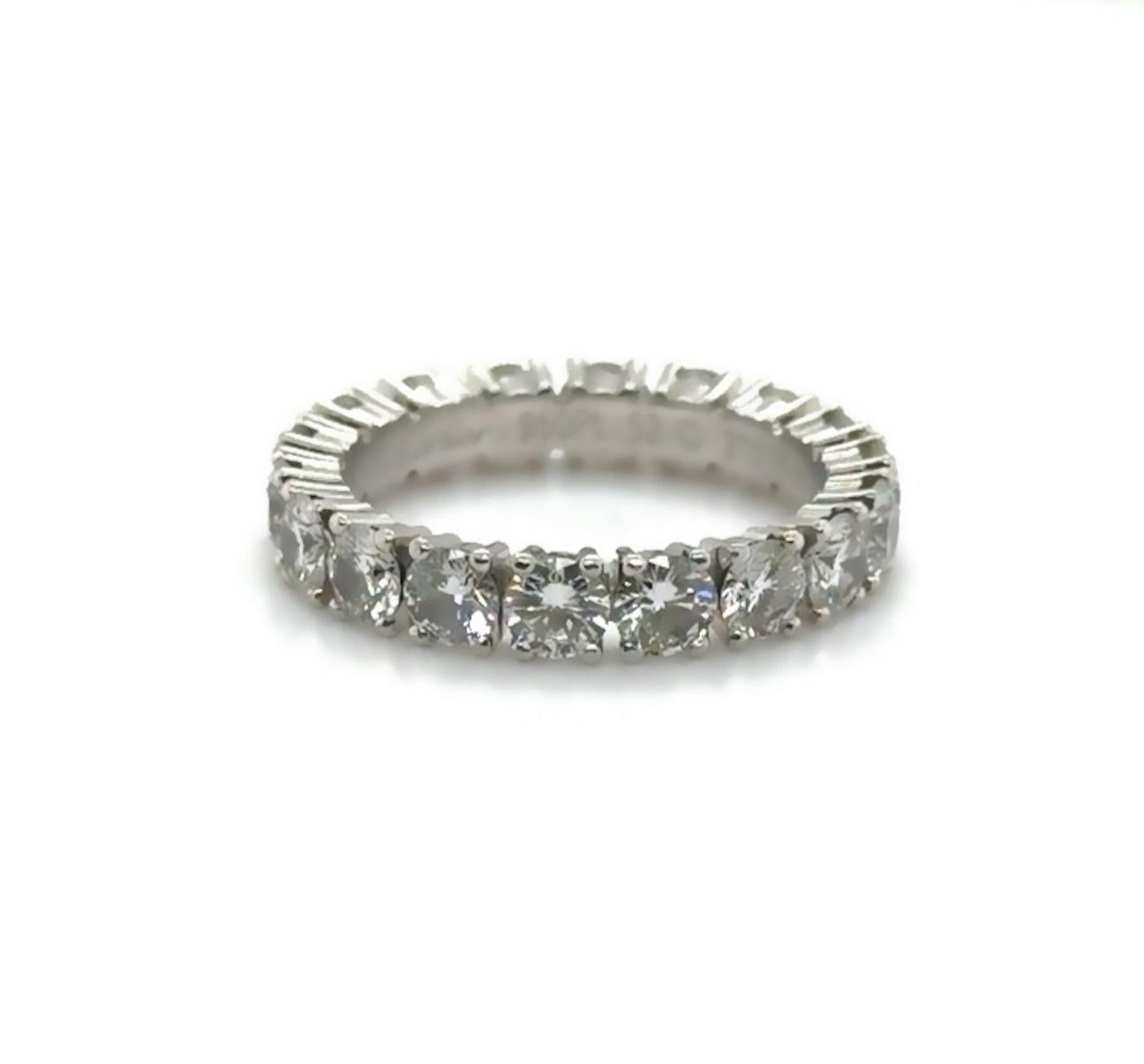 Cartier Destinee Alliance d'éternité en platine avec diamants de 2,97 carats, taille 52 en vente 1