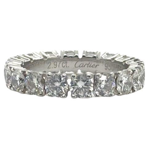 Cartier Destinee Alianza de Platino de 2,97 Quilates con Diamantes Talla 52
