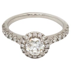 Bague solitaire Cartier Destinée en platine, sertie d'un diamant certifié GIA