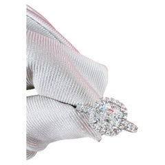 Anello Cartier Destinée in platino PT950 con diamante da 1 carato a taglio cuscino incastonato con montatura a corona