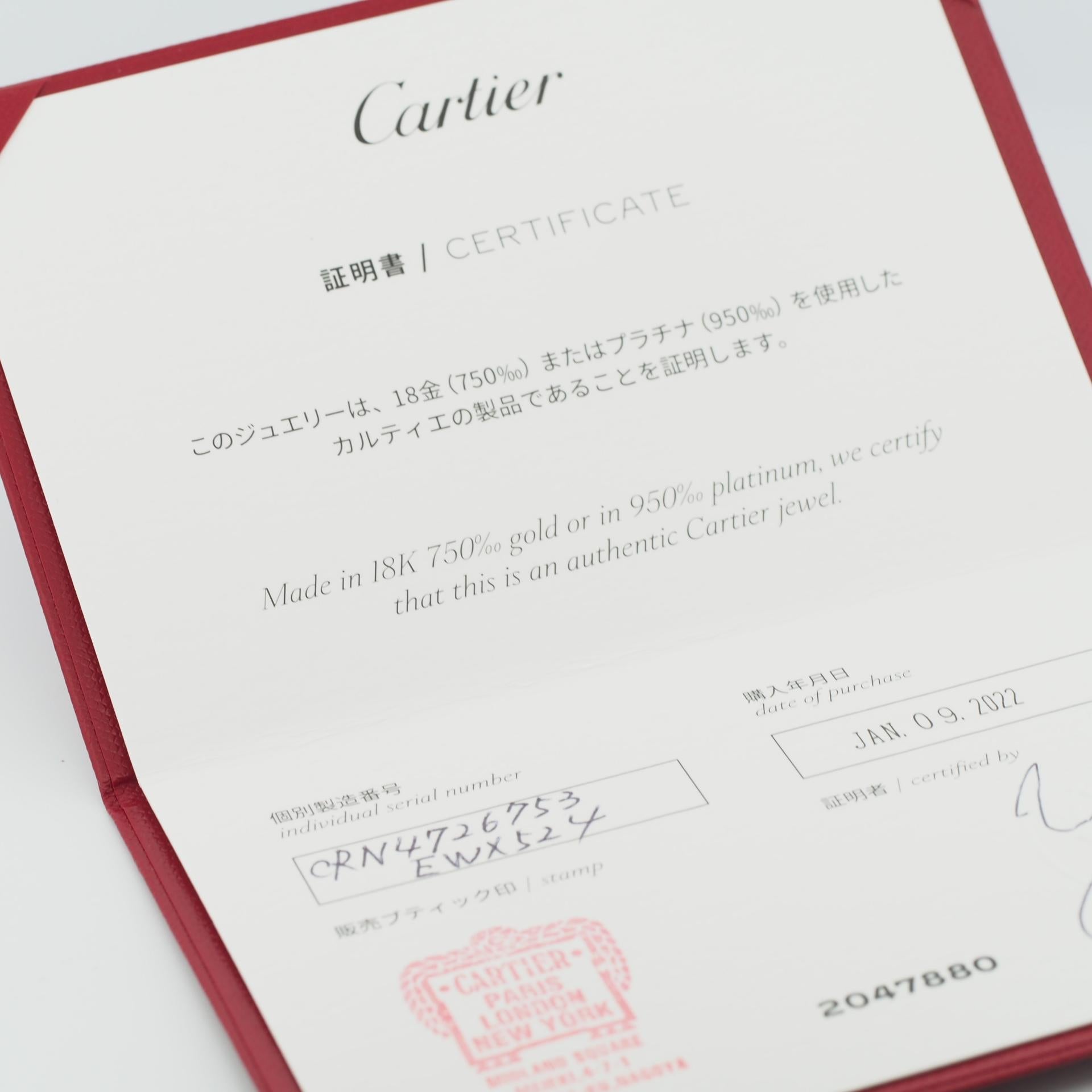 Cartier Destinee solitaire avec halo de diamants 0,41 carat Pt 53 en vente 2