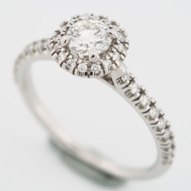 Cartier Destinee solitaire avec halo de diamants 0,41 carat Pt 53 - Main Image