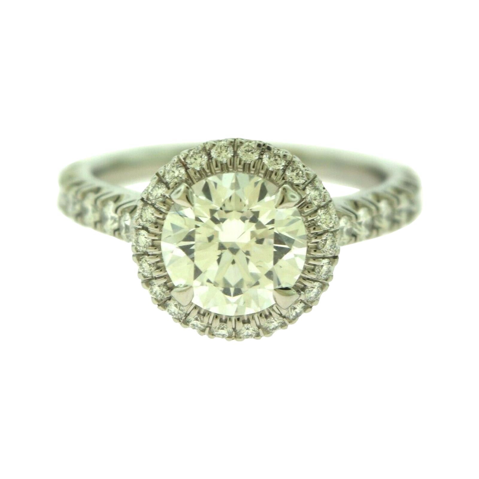 Cartier Destinee Solitaire GIA Diamond Platinum Engagement Wedding Ring