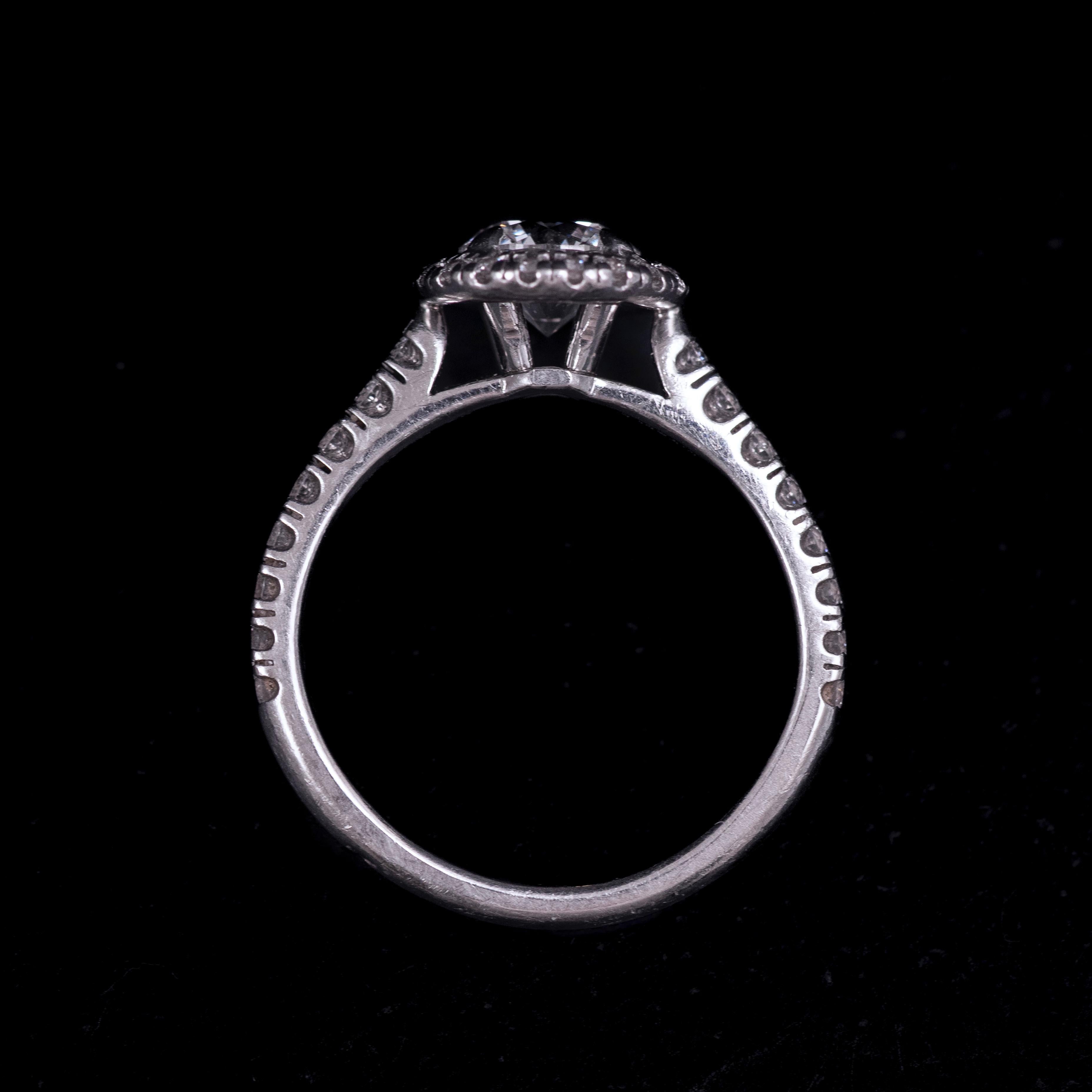 Cartier Destinée Solitaire Bague de fiançailles diamant rond brillant Platine Unisexe en vente