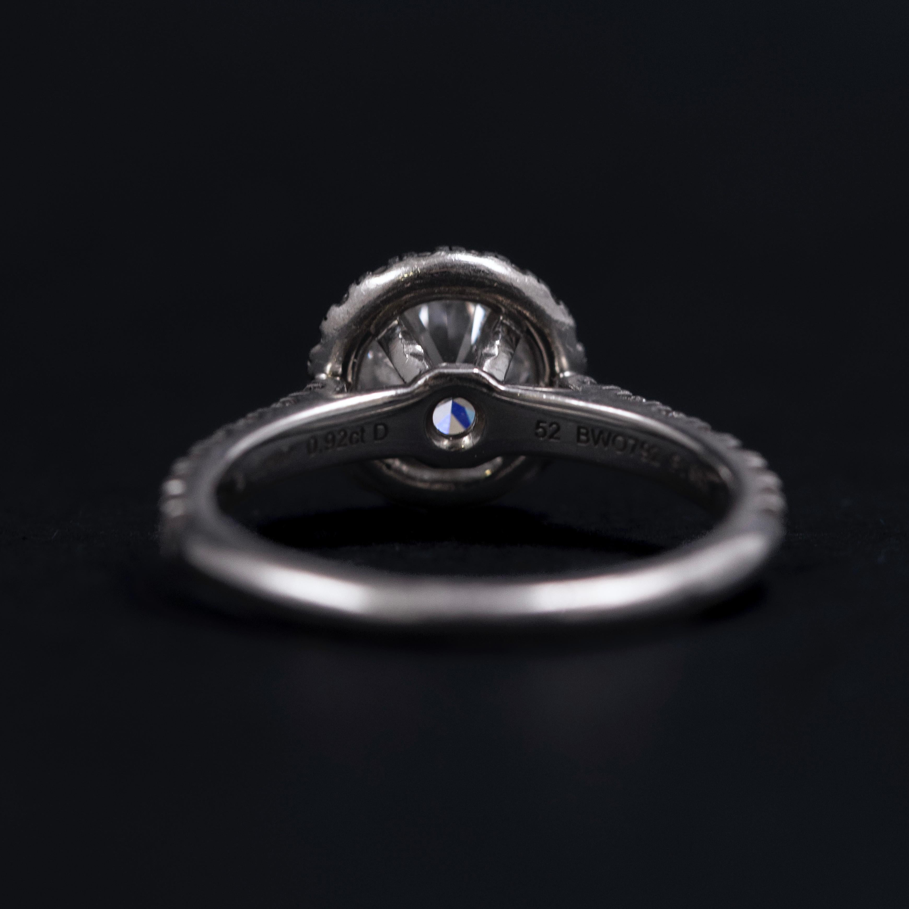Cartier Destinée Solitaire Bague de fiançailles diamant rond brillant Platine en vente 1