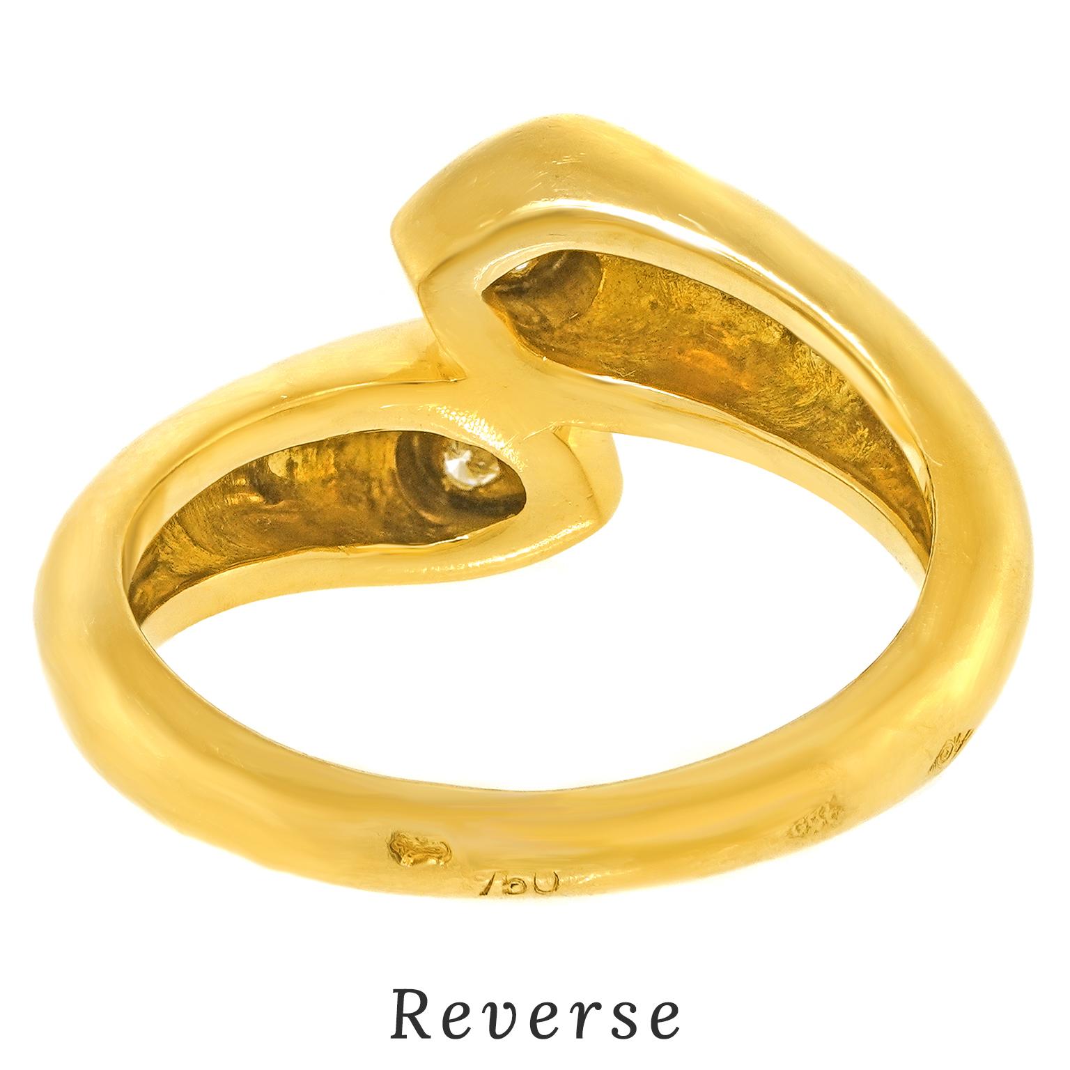 Cartier Deux Tetes Croisses Heart Motif Diamond Ring For Sale 6