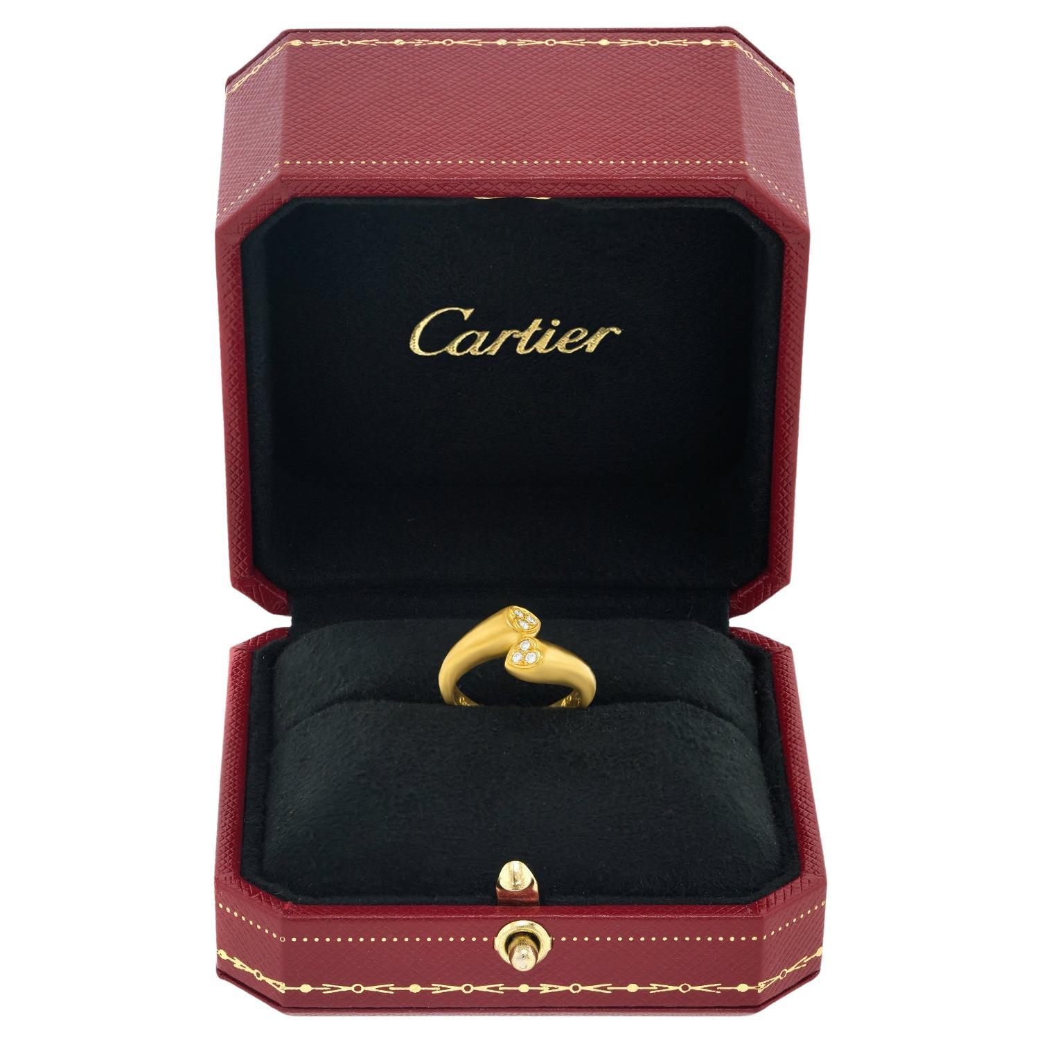 Cartier Deux Tetes Croisses Heart Motif Diamond Ring