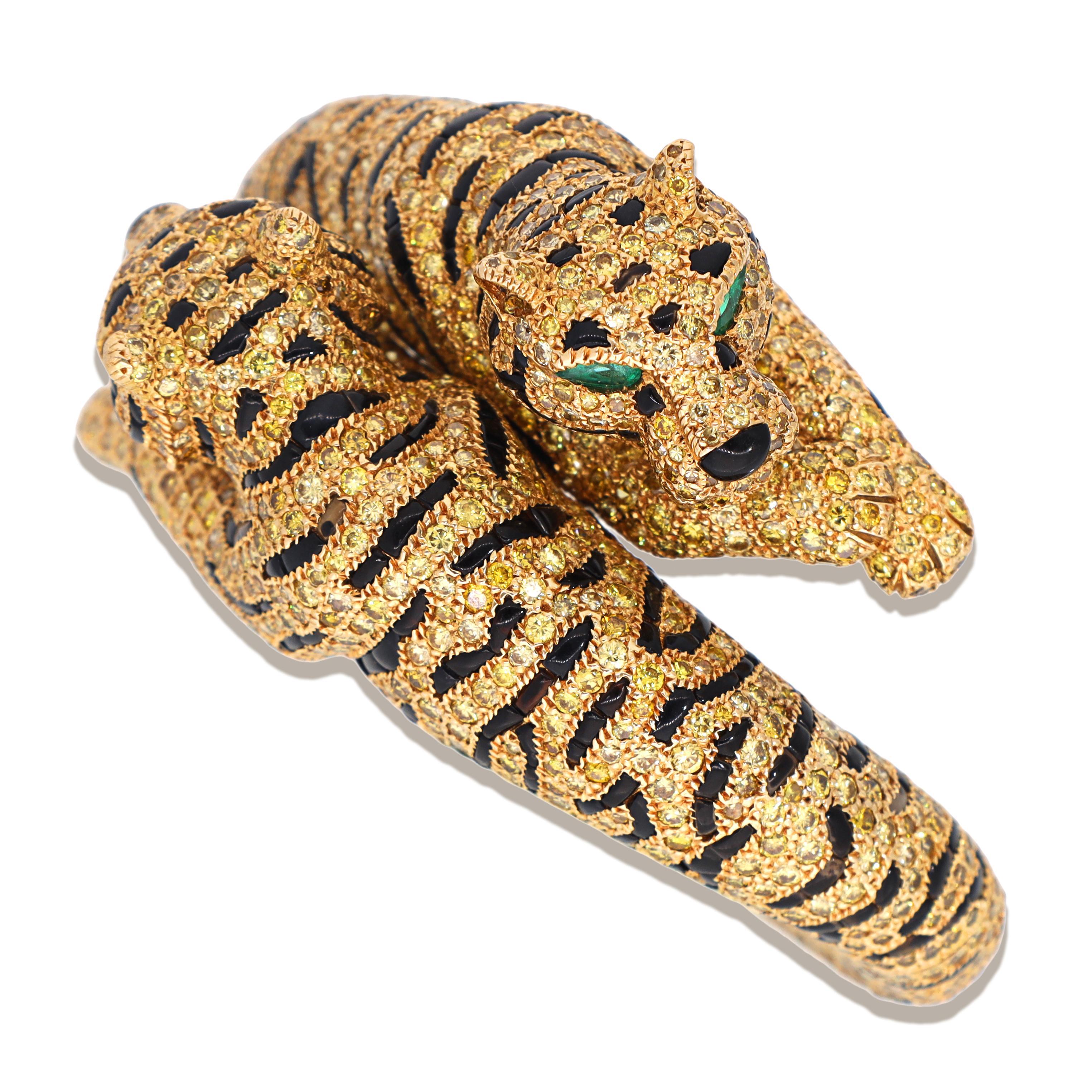 CARTIER Pulsera Deux Têtes Tigre Corte redondo en venta