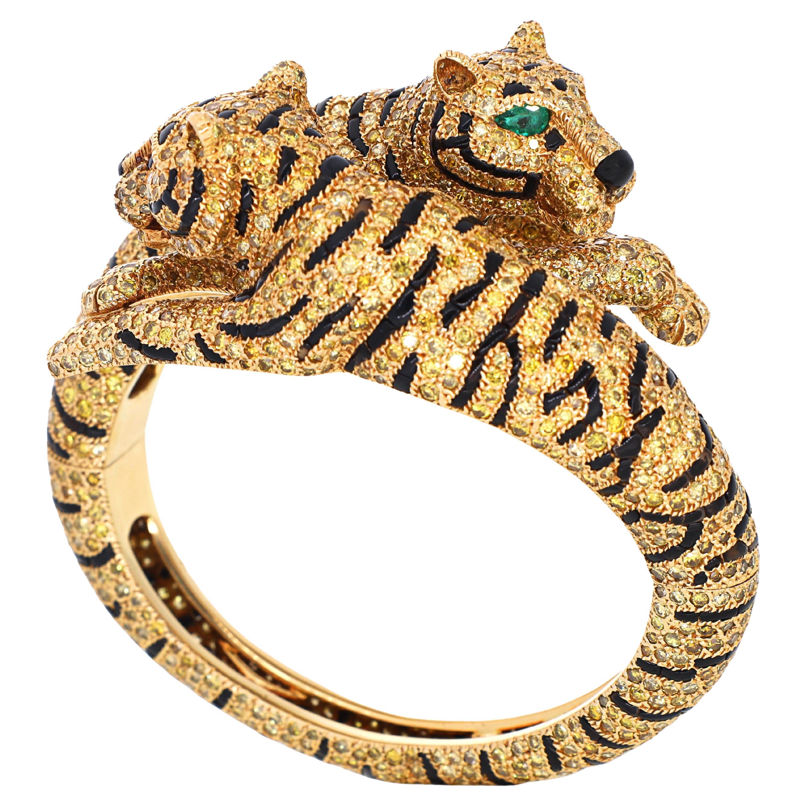 CARTIER Pulsera Deux Têtes Tigre en venta