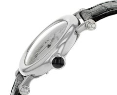 Cartier Diablo 1463.1 Platinum and Leather Hand-Wind Midsize Women's Watch