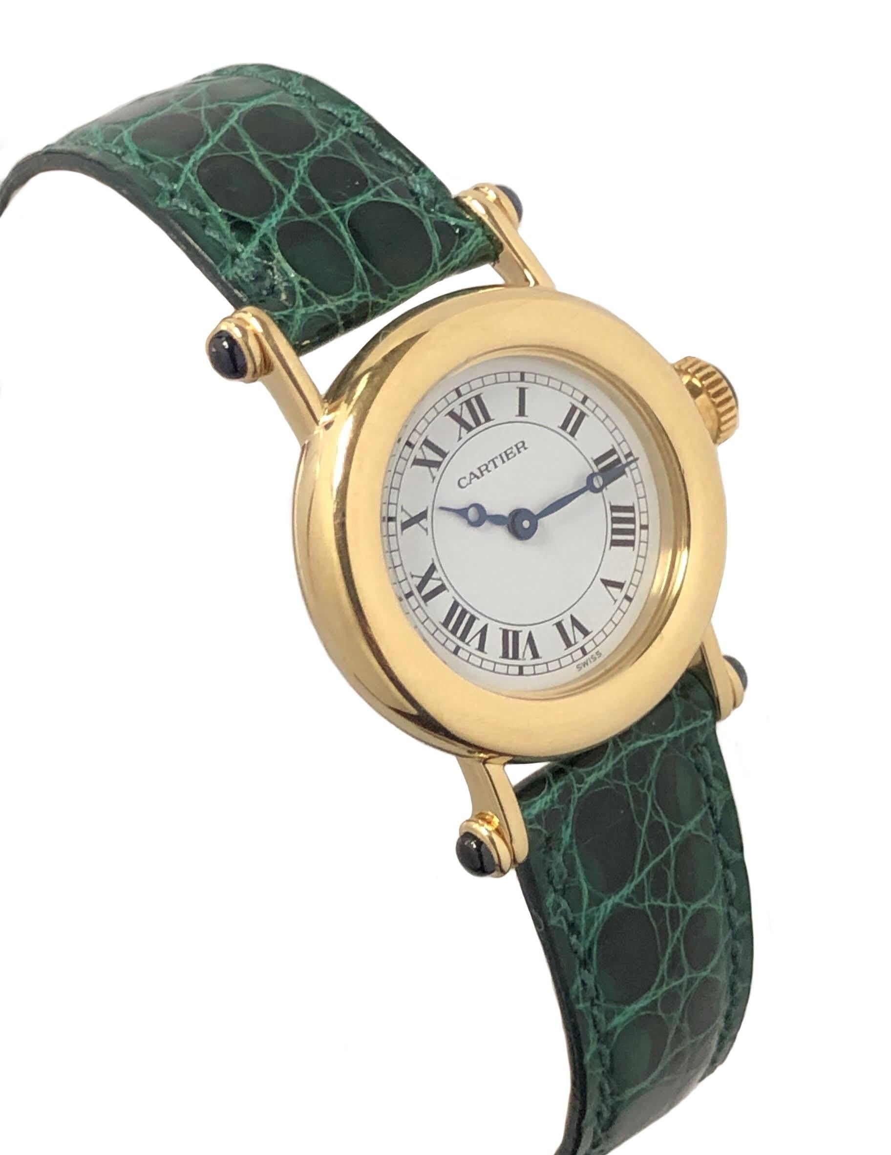 Women's or Men's Cartier Diablo Yellow Gold Ladies Quartz Wrist Watch