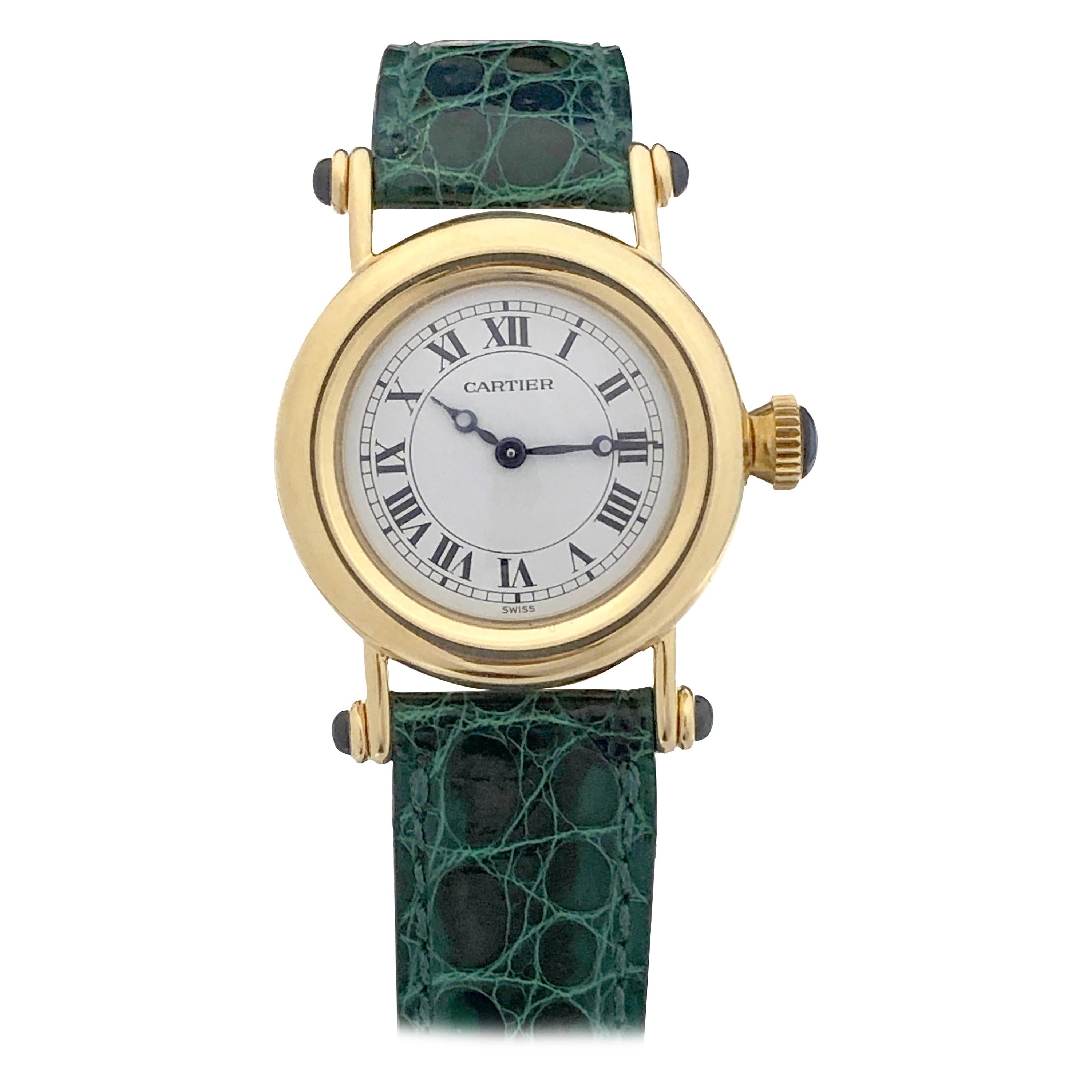 Cartier Diablo Yellow Gold Ladies Quartz Wrist Watch