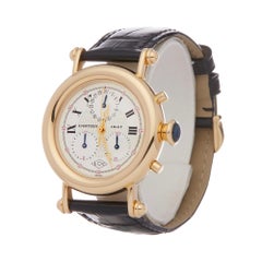 Cartier Diabolo 1400 Ladies Yellow Gold Anniversary Chronograph Watch