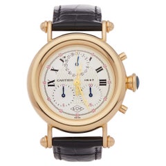 Retro Cartier Diabolo 1400 Ladies Yellow Gold Anniversary Chronograph Watch