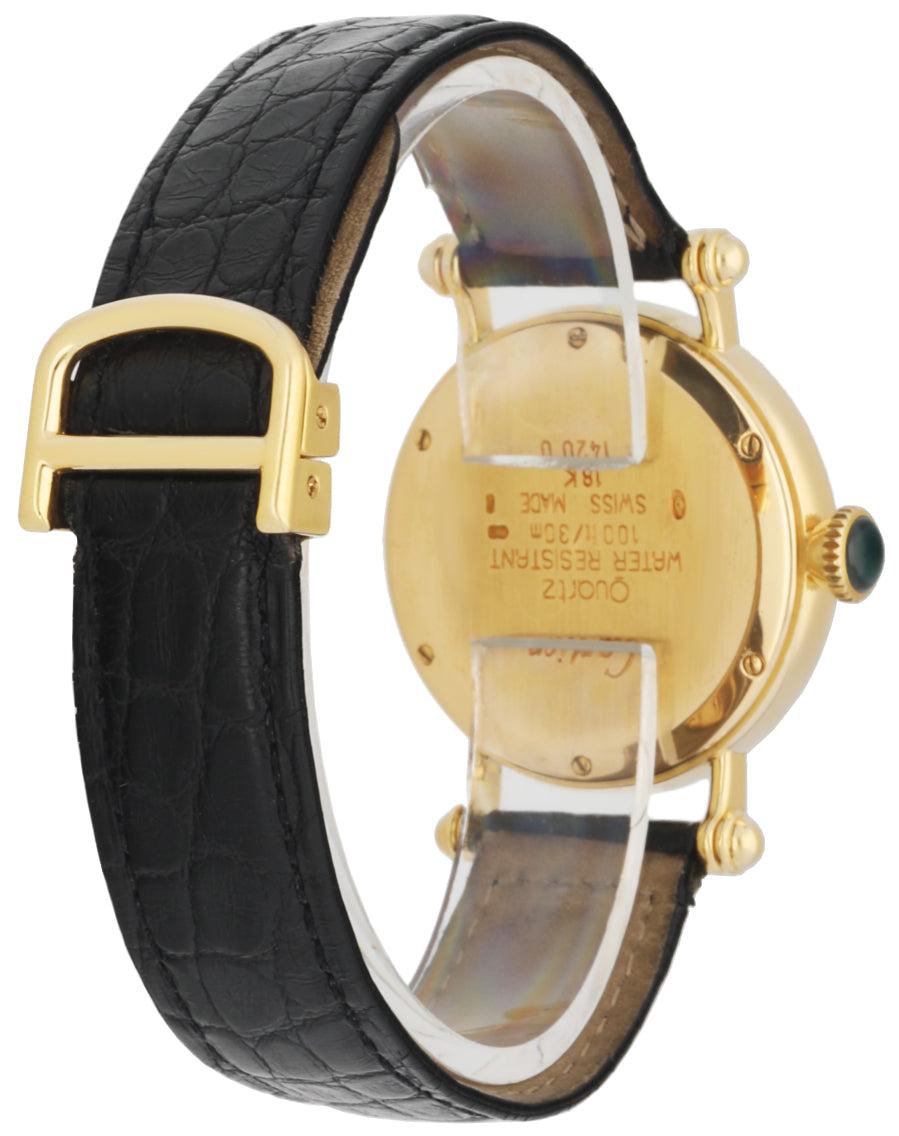 Cartier Diabolo 1420 18K Yellow Gold Ladies Watch In Excellent Condition In Great Neck, NY