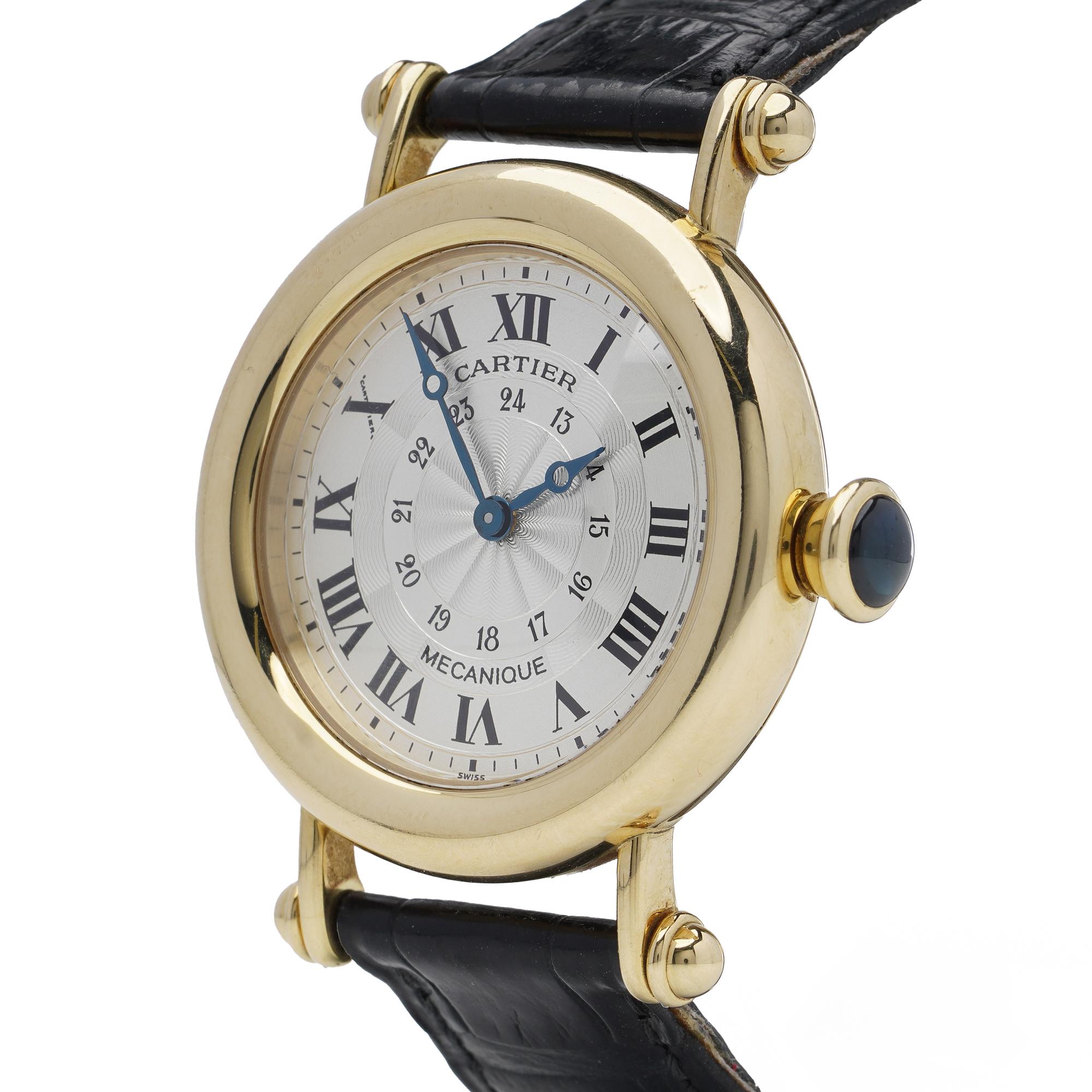 Cartier Diabolo 18K Yellow Gold Manual Wind Wristwatch For Sale 3
