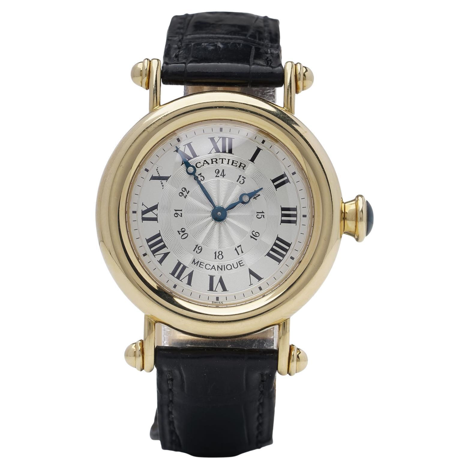 Cartier Diabolo Montre-bracelet à remontage manuel en or jaune 18 carats