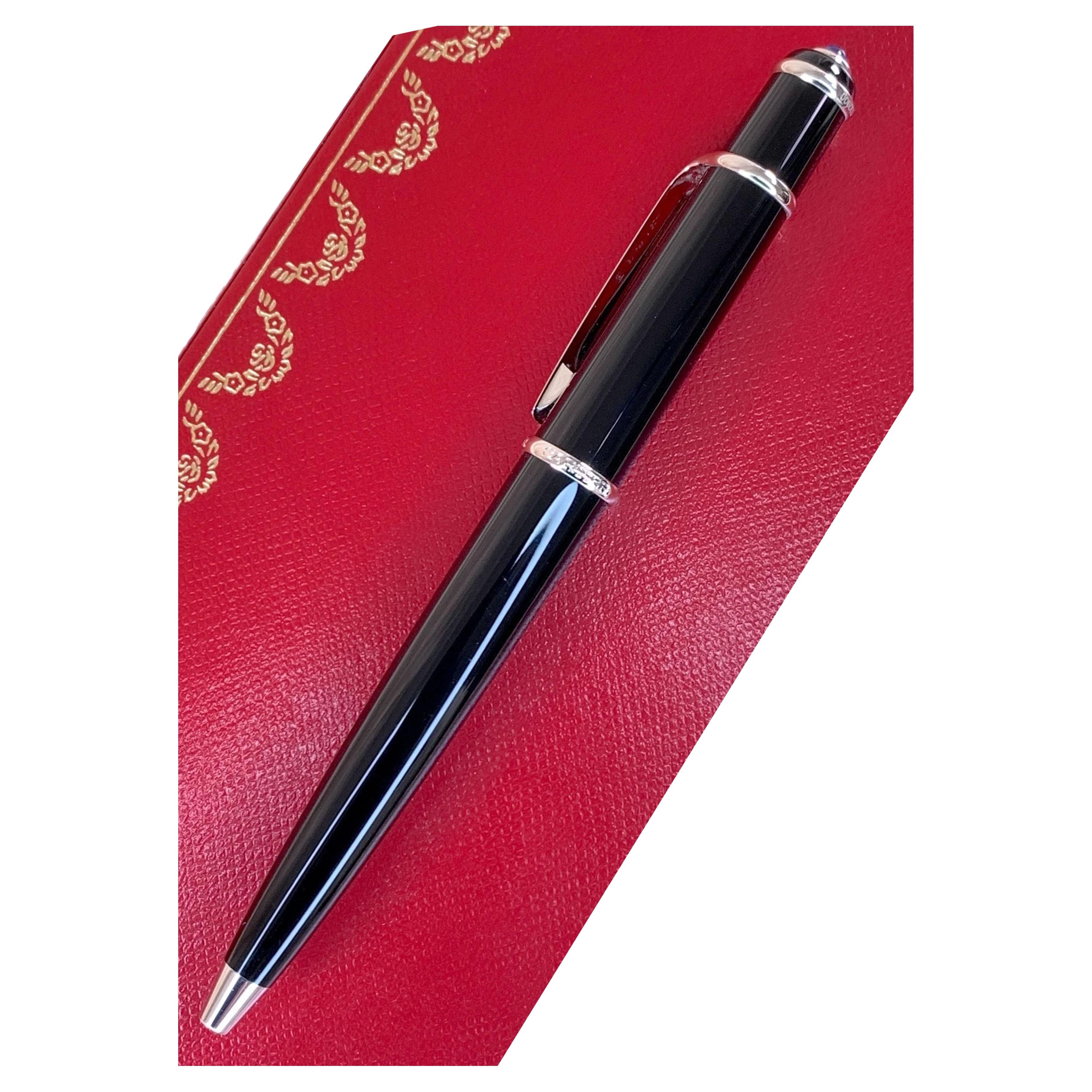 Cartier Diabolo Black Resin Palladium Finish Rollerball Pen With Case & Papers

Cartier pens are designed by Cartier, & are manufactured by Montblanc. This collaboration allows Cartier to produce high-quality, luxury pens while leveraging