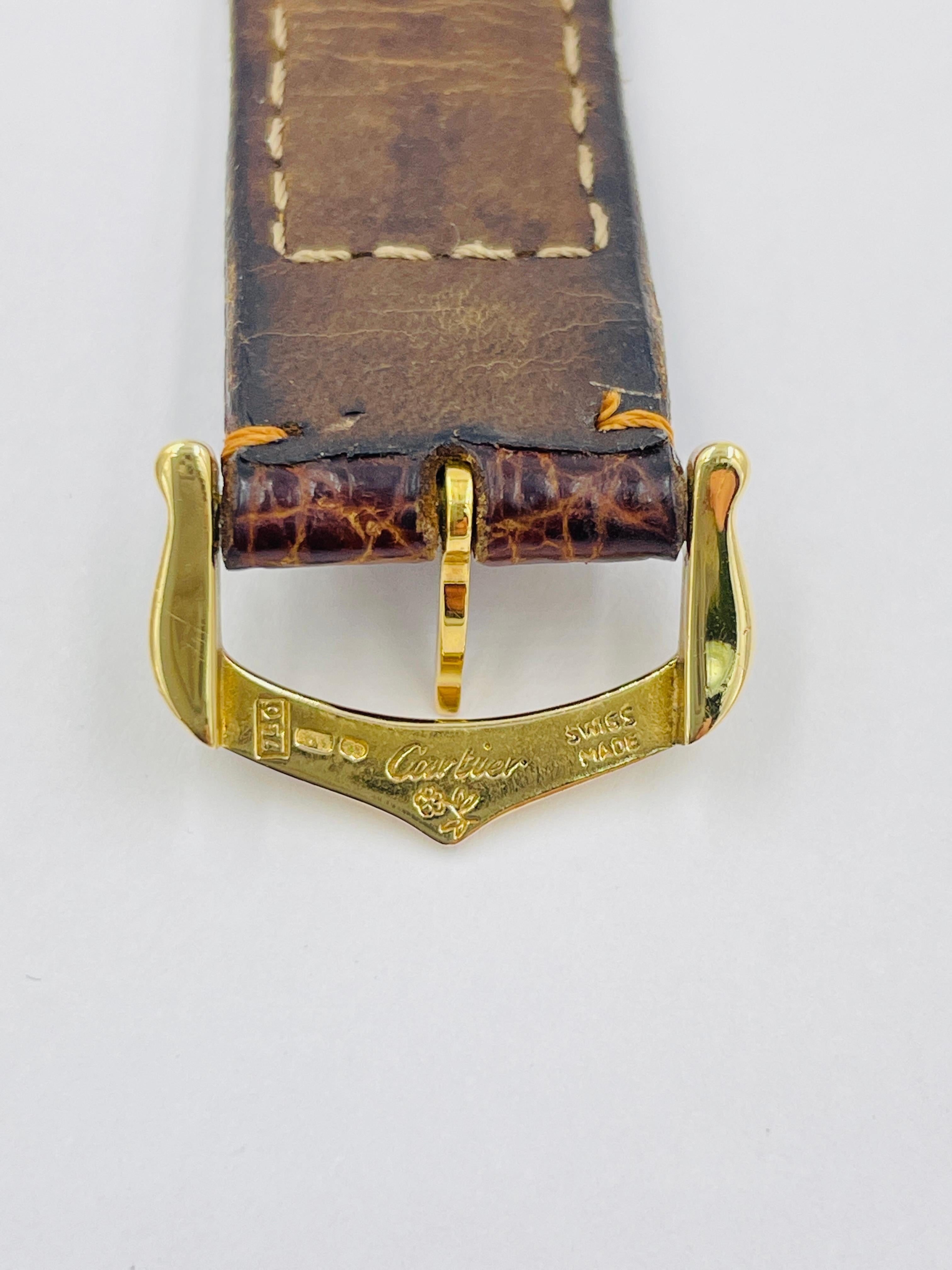 Women's or Men's Cartier Diabolo Chronograph Yellow Gold Wristwatch