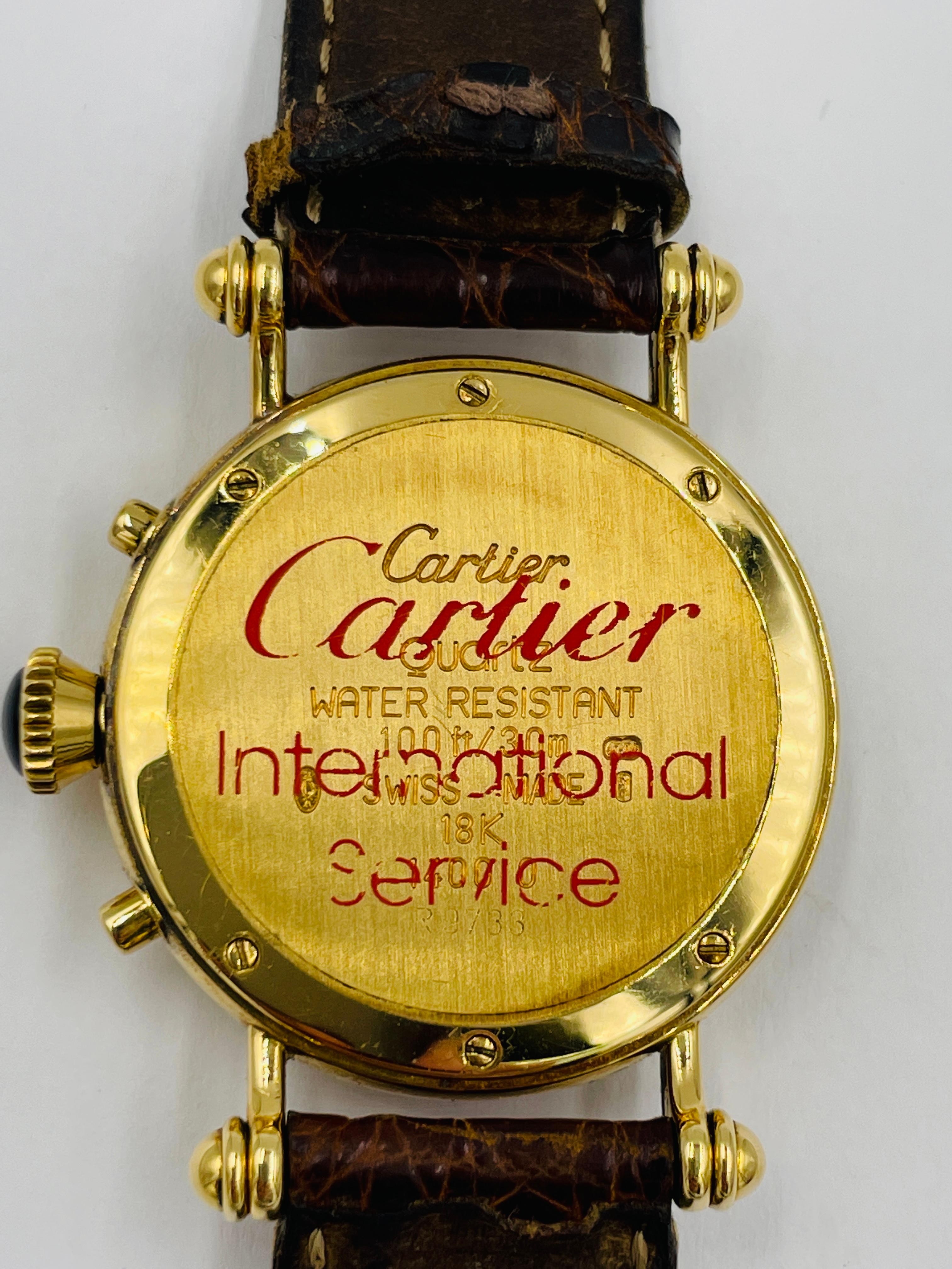 Cartier Diabolo Chronograph Yellow Gold Wristwatch 1
