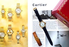Cartier Diabolo Date Large 1420 Grand Modele 18k Gold Breguet hand Folding Clasp