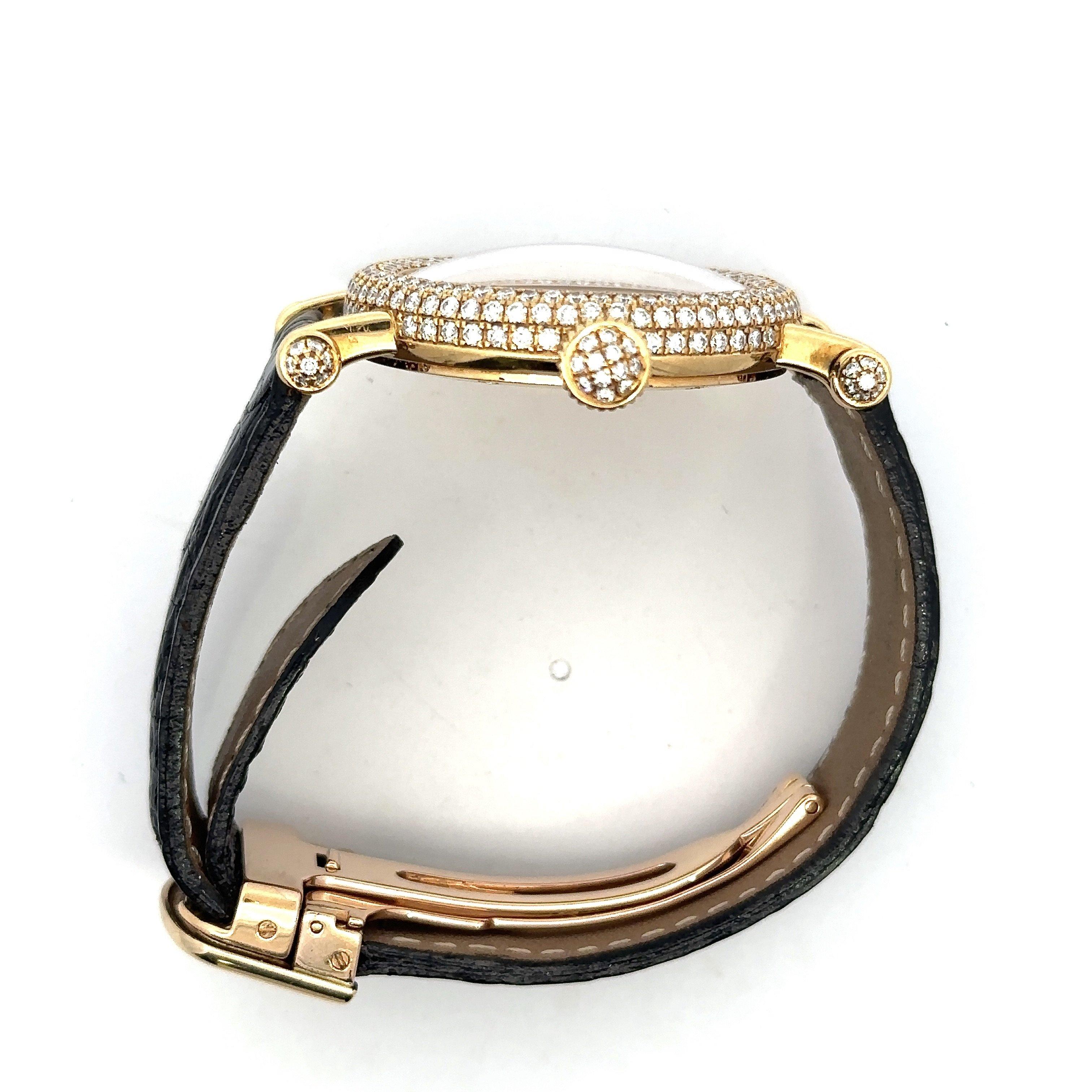  Montre Cartier Diabolo à quartz en or jaune 18 carats et diamants, 31 mm Pour femmes 