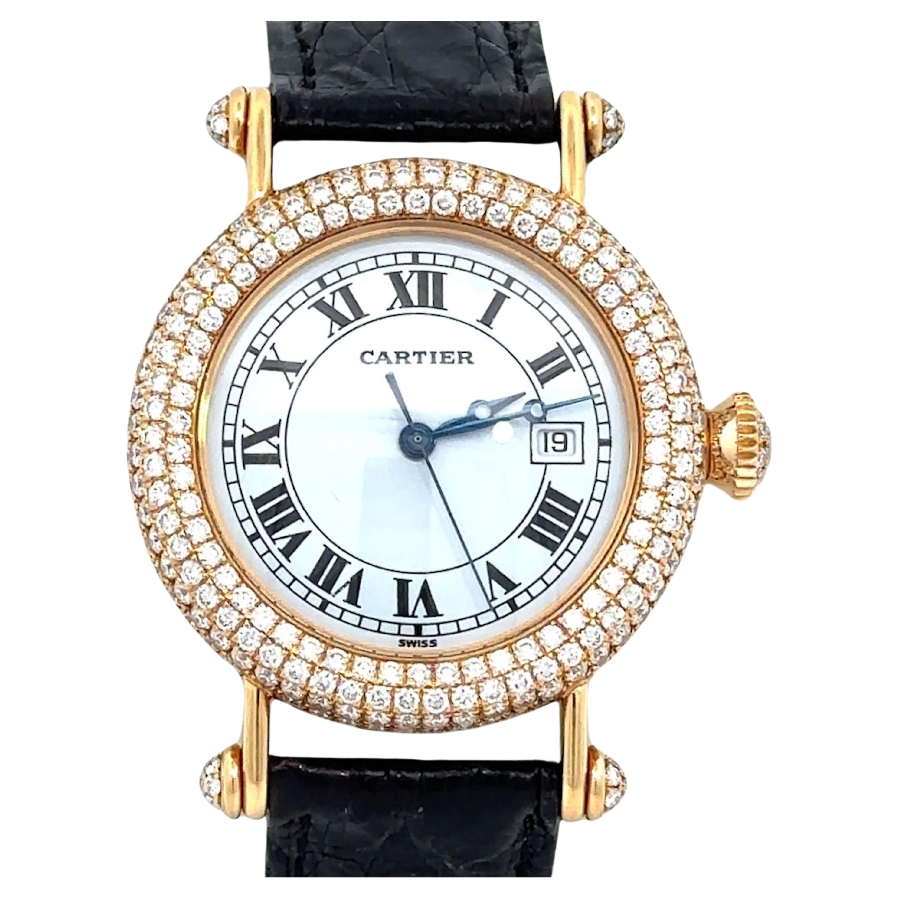 Cartier Diabolo Diamond 18KT Yellow Gold Quartz Watch, 31mm