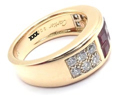 Cartier Diabolo Invisible Mystery Set Ruby Diamond Yellow Gold Band Ring