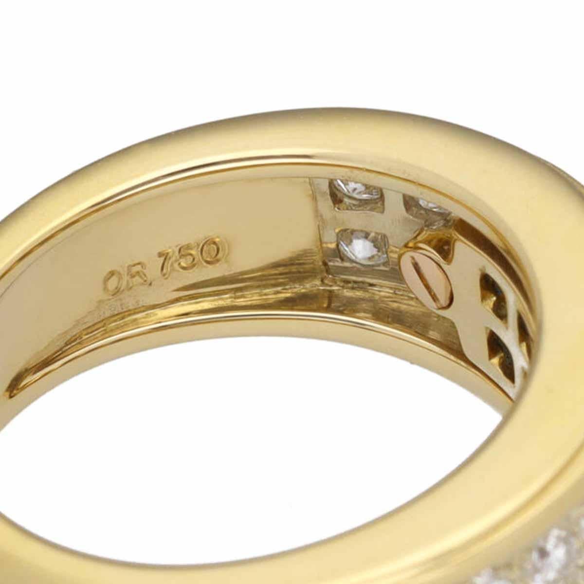 Cartier Diabolo 18 Karat Gelbgold Ring mit unsichtbar gefasstem blauem Saphir und Diamant 5 Damen im Angebot