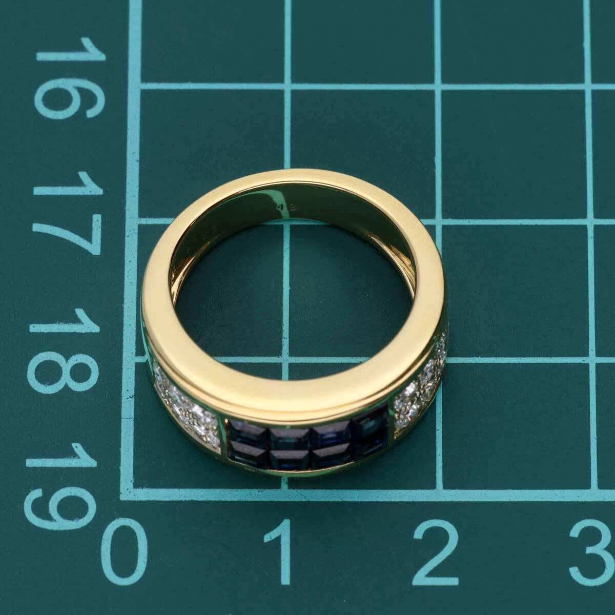 Cartier Diabolo 18 Karat Gelbgold Ring mit unsichtbar gefasstem blauem Saphir und Diamant 5 im Angebot 1
