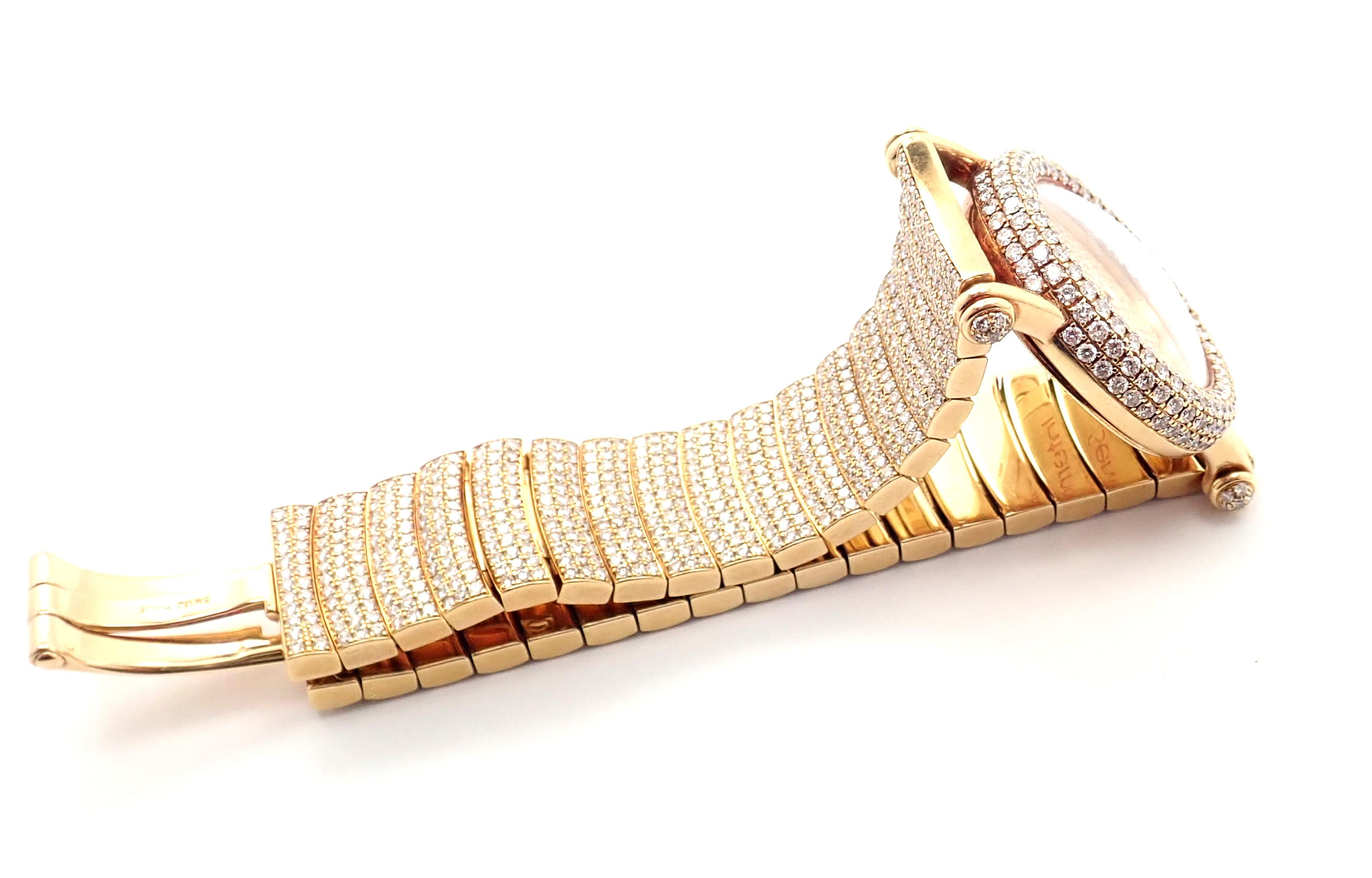 Reloj de pulsera Cartier Diabolo Pave Diamante Oro Amarillo Cuarzo 1450 en Excelente estado para la venta en Holland, PA