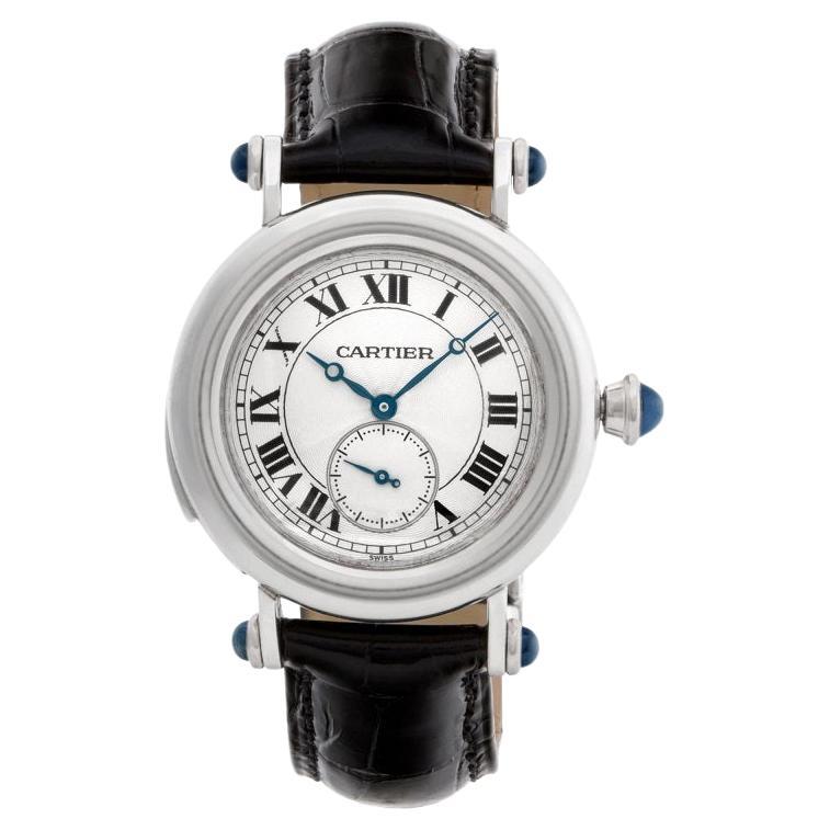Cartier Diabolo Platinum Minute Repeater Watch with Cabochon Sapphires with 18k