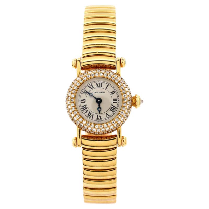 Cartier Diabolo 1440 Ladies Yellow Gold Watch at 1stDibs
