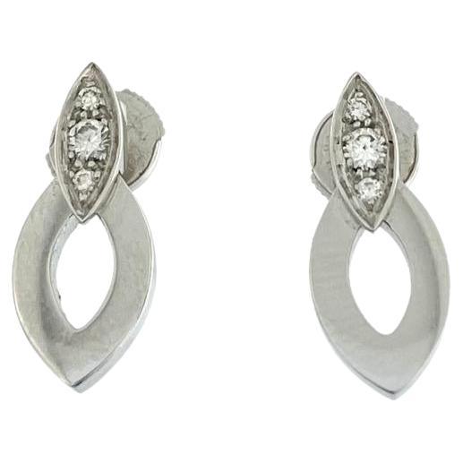 Cartier Diadea, boucles d'oreilles en or blanc 18 carats et diamants en vente